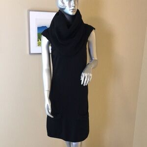 ABI FERRIN | 100% Cashmere Sweater Dress With Oversized Statement Collar